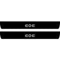Mercedes EQE SUV 2022+ Illuminated Matte Sill Plates with logo EQE Mercedes Led Door Sills PRO opdesign