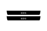 Mercedes EQS SUV X296 2022+ illuminated door sill protectors in stainless steel with EQS logo