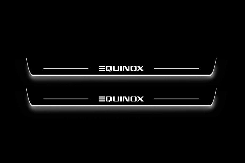 Chevrolet Equinox EV 2024+ Stainless Steel LED Door Sills – Equinox Logo