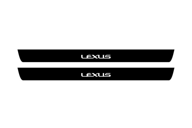 Lexus ES VII 2018+ illuminated door sill protectors with Lexus logo