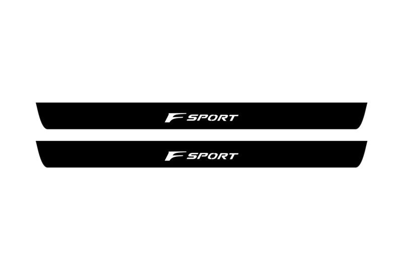 Lexus ES VII 2018+ illuminated door sill protectors with F Sport logo