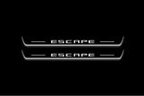 LED door sill plates Ford Escape IV 2020+ stainless steel with Escape logo