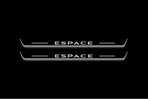Renault Espace V 2015-2023 LED Door Sills Illuminated Scuff Espace Logo Stainless Steel Entry Guards