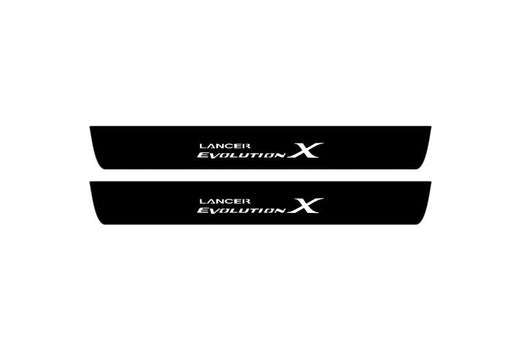 Mitsubishi Lancer X Matte PRO LED Door Sills – Lancer Evolution X Logo