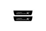 stainless steel illuminated door sill protectors for Mitsubishi Lancer X 2007+ with Lancer Evolution X logo