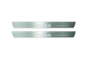 Skoda Fabia IV 2021+ Stainless Steel LED Door Sills – Fabia Logo