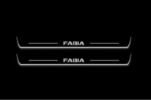 Skoda Fabia III 2014+ Stainless Steel LED Door Sills – Fabia Logo