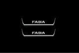Skoda Fabia III 2014+ Stainless Steel LED Door Sills – Fabia Logo