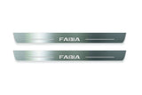 Skoda Fabia III 2014+ Stainless Steel LED Door Sills – Fabia Logo