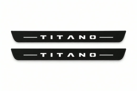 Fiat Titano 2025–2026 — Matte PRO LED Door Sills — Titano Logo