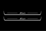 stainless steel LED door sill plates for Ford Fiesta 2008+ with Fiesta logo