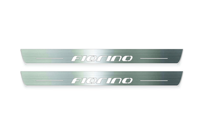 LED door sill plates for Fiat Fiorino III 2008+ with Fiorino logo