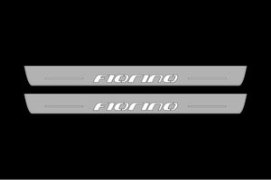 Fiat Fiorino III 2008+ LED Door Sills Illuminated Scuff Fiorino Logo Stainless Steel Entry Guards Door Sills Decoin