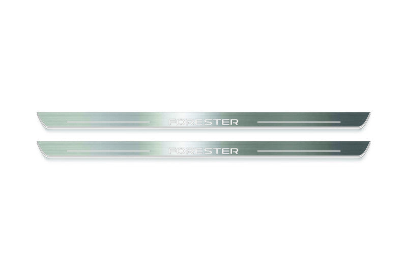 Subaru Forester V 2018+ Stainless Steel LED Door Sills – Forester Logo