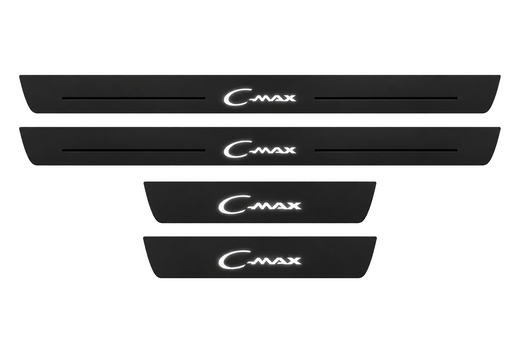 Ford C-Max I C214 2003–2010 — Matte PRO LED Door Sills — C-Max Logo