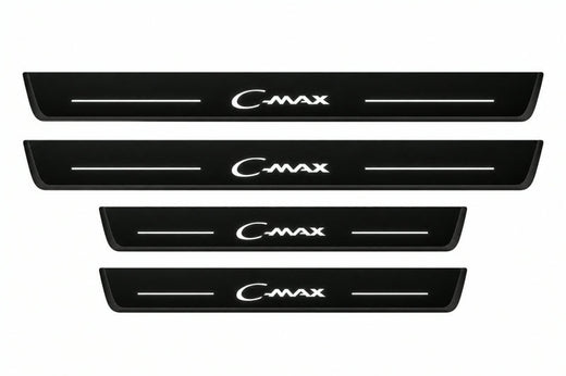 Ford C-Max II C344 2012–2019 — Matte PRO LED Door Sills — C-Max Logo