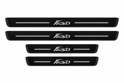 Ford Fiesta B299 2008–2017 — Matte PRO LED Door Sills — Fiesta Logo