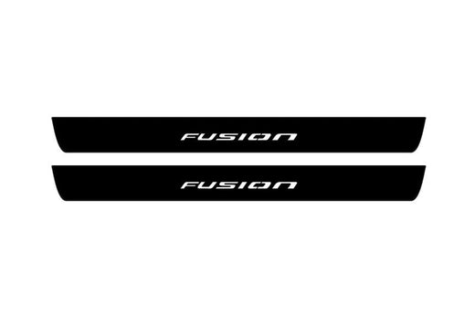 Ford Fusion (Europe) 2002–2012 — Matte PRO LED Door Sills — Fusion Logo