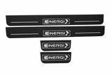 Ford Fusion Sedan CD391 Energi Type 2 Matte PRO LED door sills, four-piece catalogue illustration, matte black with white illumination