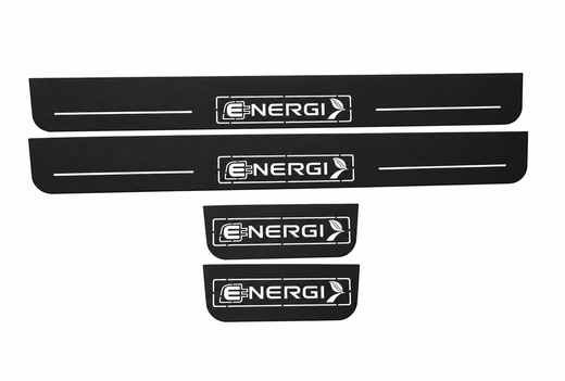 Ford Fusion Sedan CD391 2012–2020 — Matte PRO LED Door Sills — Energi Type 2 Logo