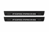 Ford Mustang Gen 6 flat Matte PRO LED door sills with Ford Racing design
