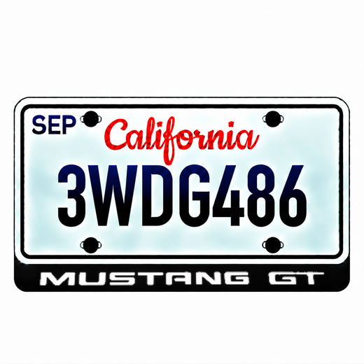 Ford MUSTANG GT LED License Plate Badge | Standard or Custom