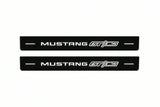 Catalogue illustration of two front black Matte PRO LED door sill plates with illuminated Mustang GT/CS lettering for Ford Mustang S550; dimensions are selected during manufacture.