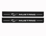 Ford Mustang S550 Matte PRO LED door sills with Running Horse and Mustang design