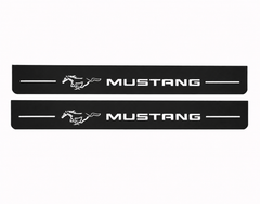 Ford Mustang S550 Matte PRO LED door sills with Running Horse and Mustang design