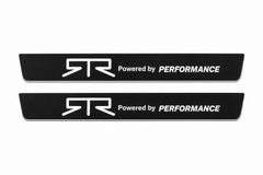 Ford Mustang S650 RTR Perfomance Matte PRO LED door sills, FRONT two-piece catalogue illustration, matte black with white illumination