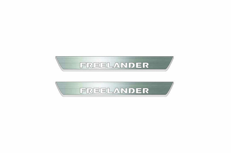 Land Rover Freelander 2 L359 2006–2014 — Stainless Steel LED Door Sills — Freelander Logo