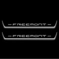 Fiat Freemont 2011+ LED Door Sills Illuminated Scuff Freemont Logo Stainless Steel Entry Guards Door Sills Decoin