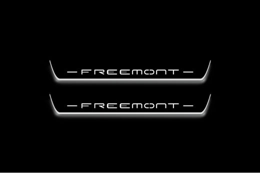 Fiat Freemont 2011–2016 Stainless Steel LED Door Sills – Freemont Logo