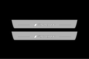 Lexus RX V 2023+ LED Door Sills Illuminated Scuff F Sport Logo Stainless Steel Entry Guards Door Sills Decoin