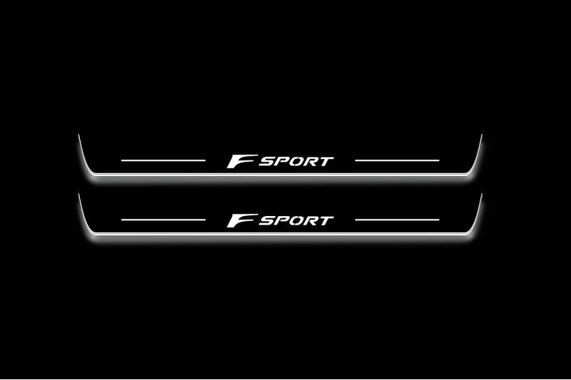 Lexus NX I AZ10 2014+ Stainless Steel LED Door Sills – F Sport Logo