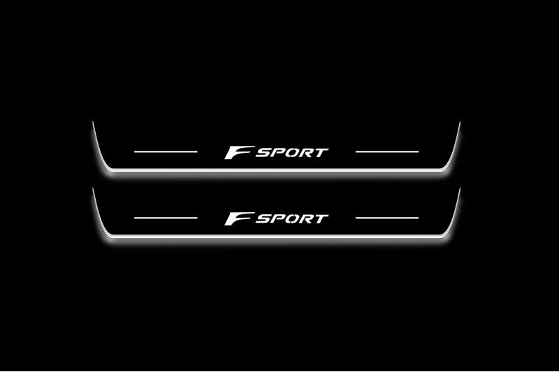 Lexus RX IV AL20 2015-2023 Stainless Steel LED Door Sills – F Sport Logo