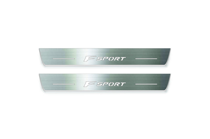 Lexus RX V AL30 2015+ Stainless Steel LED Door Sills – F Sport Logo