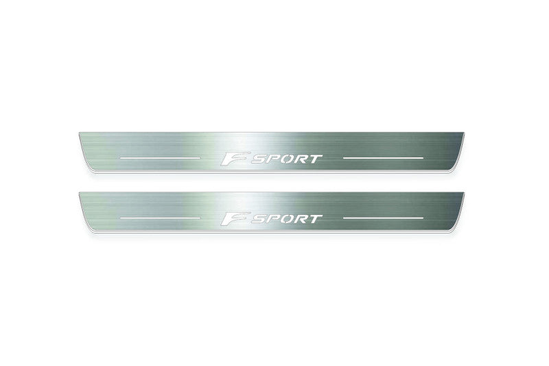 Lexus NX I AZ10 2014+ Stainless Steel LED Door Sills – F Sport Logo