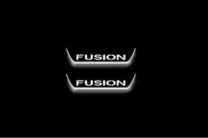 Ford Fusion (Europe) 2002-2012 LED Door Sills Illuminated Scuff Fusion Logo Stainless Steel Entry Guards Door Sills Decoin