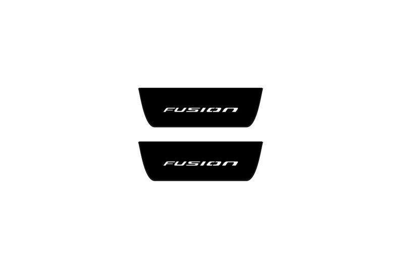 Ford Fusion II (USA) 2012-2020 Illuminated Matte Sill Plates with logo Fusion Ford Led Door Sills PRO opdesign