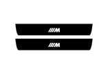 BMW 5 G60 2023+ illuminated door sill protectors in stainless steel with ///M logo