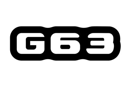 Mercedes G63 LED grille badge — White on white background, without reflection