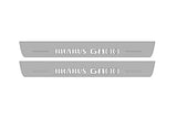 Mercedes G-Class W465 2024+ stainless steel LED door sill plates with Brabus G800 logo