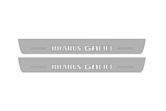 Catalog illustration of two long gray door sill plates with Brabus G800 lettering on a white background.