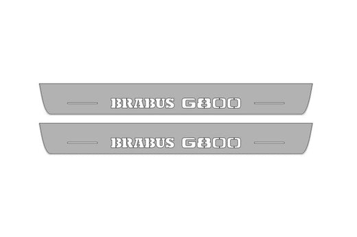 Mercedes-Benz G-Class W463A 2018–2024 — Stainless LED Door Sills — Brabus G800 Logo