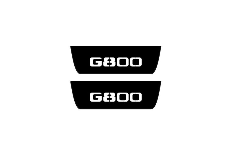 illuminated door sill protectors stainless steel Mercedes G-Class W464 2018+ with G800 logo
