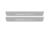 Mercedes G-Class W464 2018+ LED door sill plates in stainless steel with Brabus G900 logo