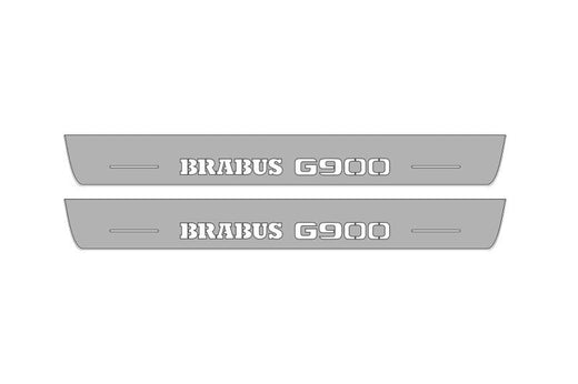 Mercedes-Benz G-Class W463A 2018–2024 — Stainless LED Door Sills — Brabus G900 Logo