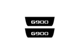 illuminated door sill protectors Mercedes G-Class W464 2018+ in stainless steel with G900 logo