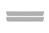 LED door sill plates Mercedes G-Class W465 2024+ in stainless steel with Geländewagen logo